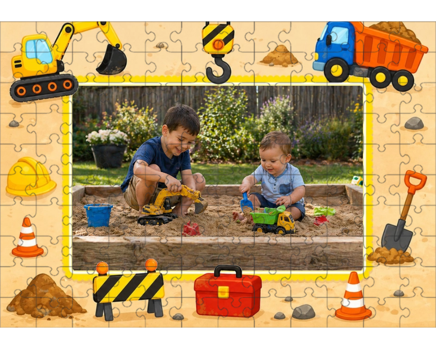 120 Piece Custom Construction Puzzle