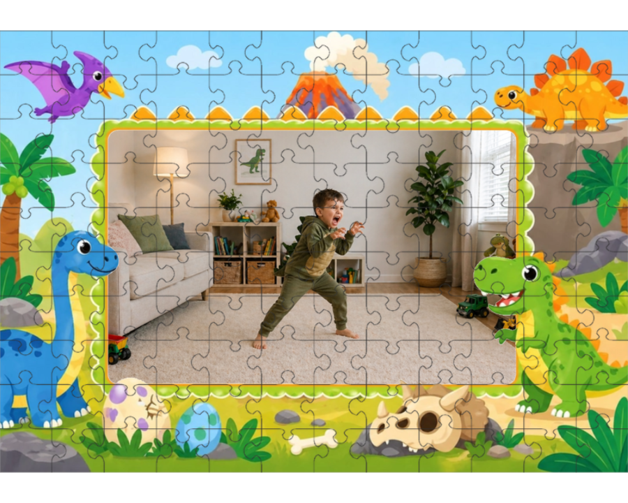 120 Piece Custom Dino Puzzle