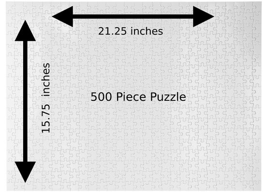 Size of the custom 500 piece puzzle
