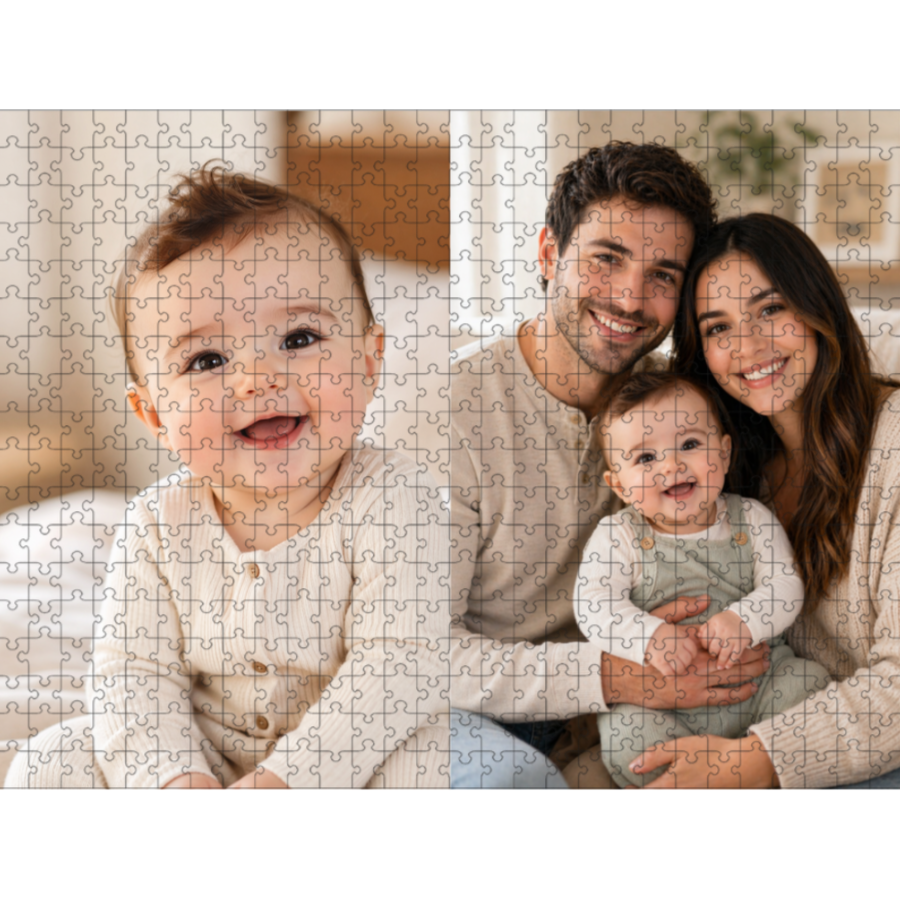 500 Piece Custom Puzzle Collage - 2 Photos