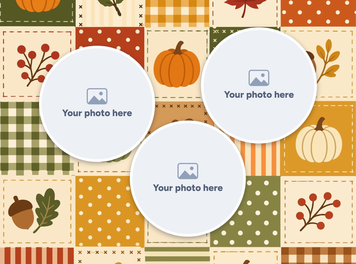 Autumn Patchwork collage photo puzzle design